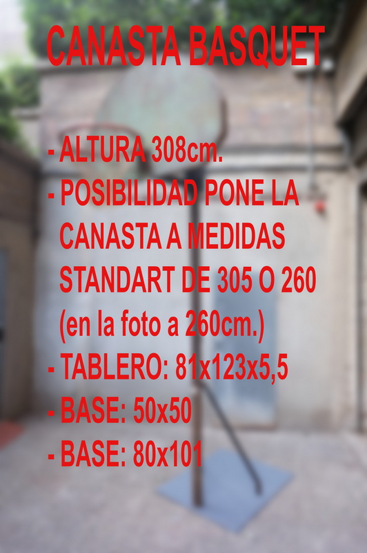 canasta basquet metal madera (160eu.) 1u